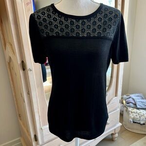 Nordstrom’s Black Lace Bodice Top